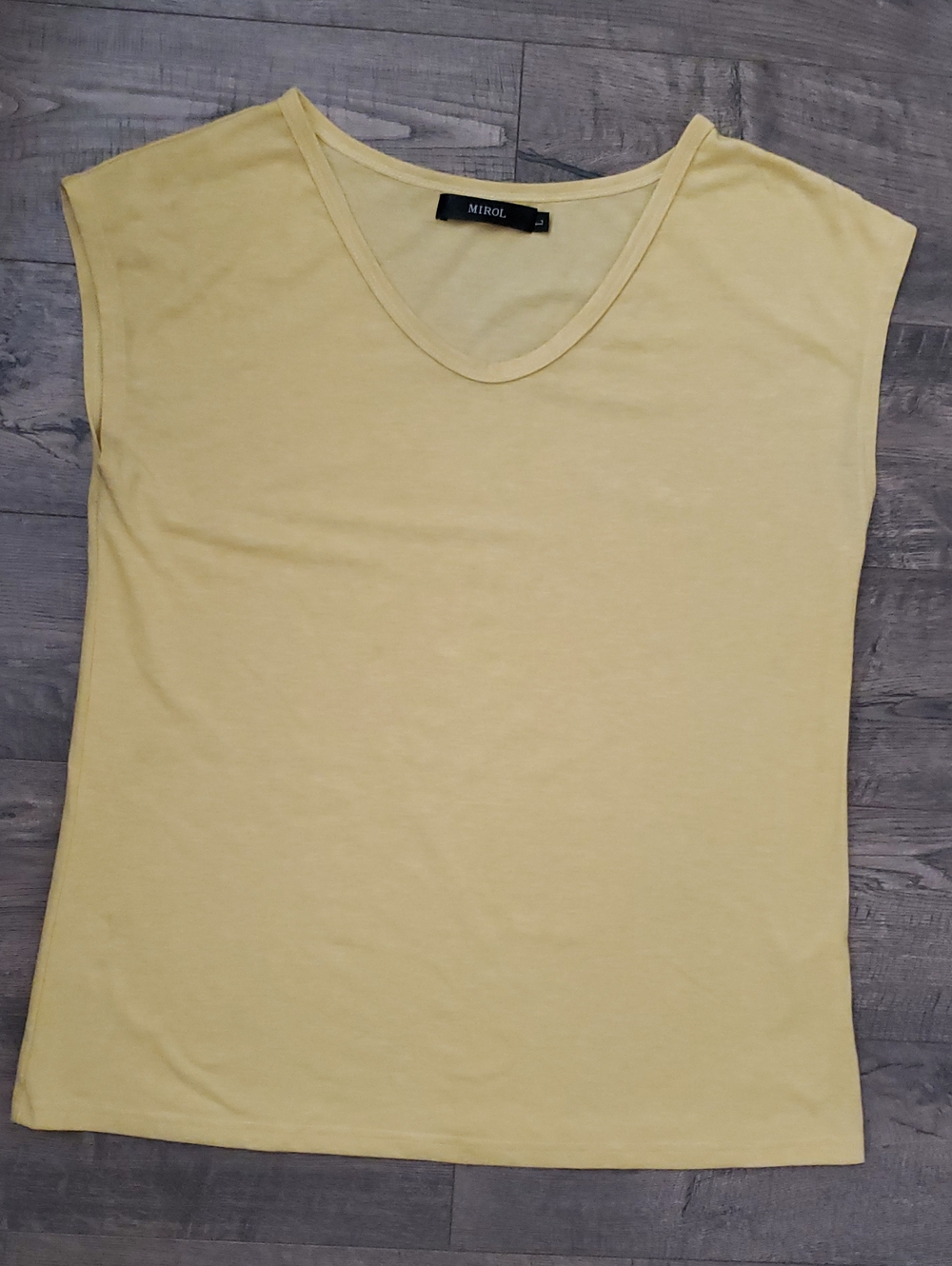 Mirol Women's Yellow V-Neck Tank Top